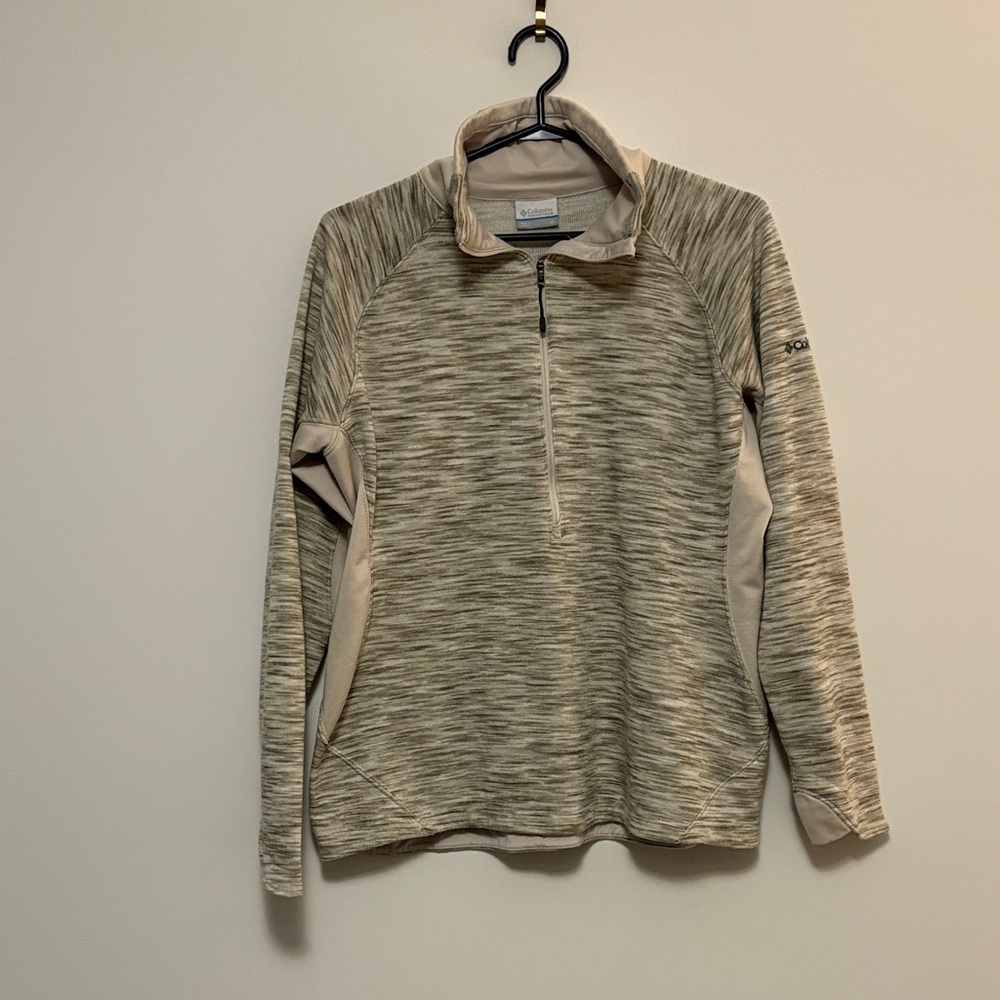 Columbia Women's Beige Half-Zip Sweater
